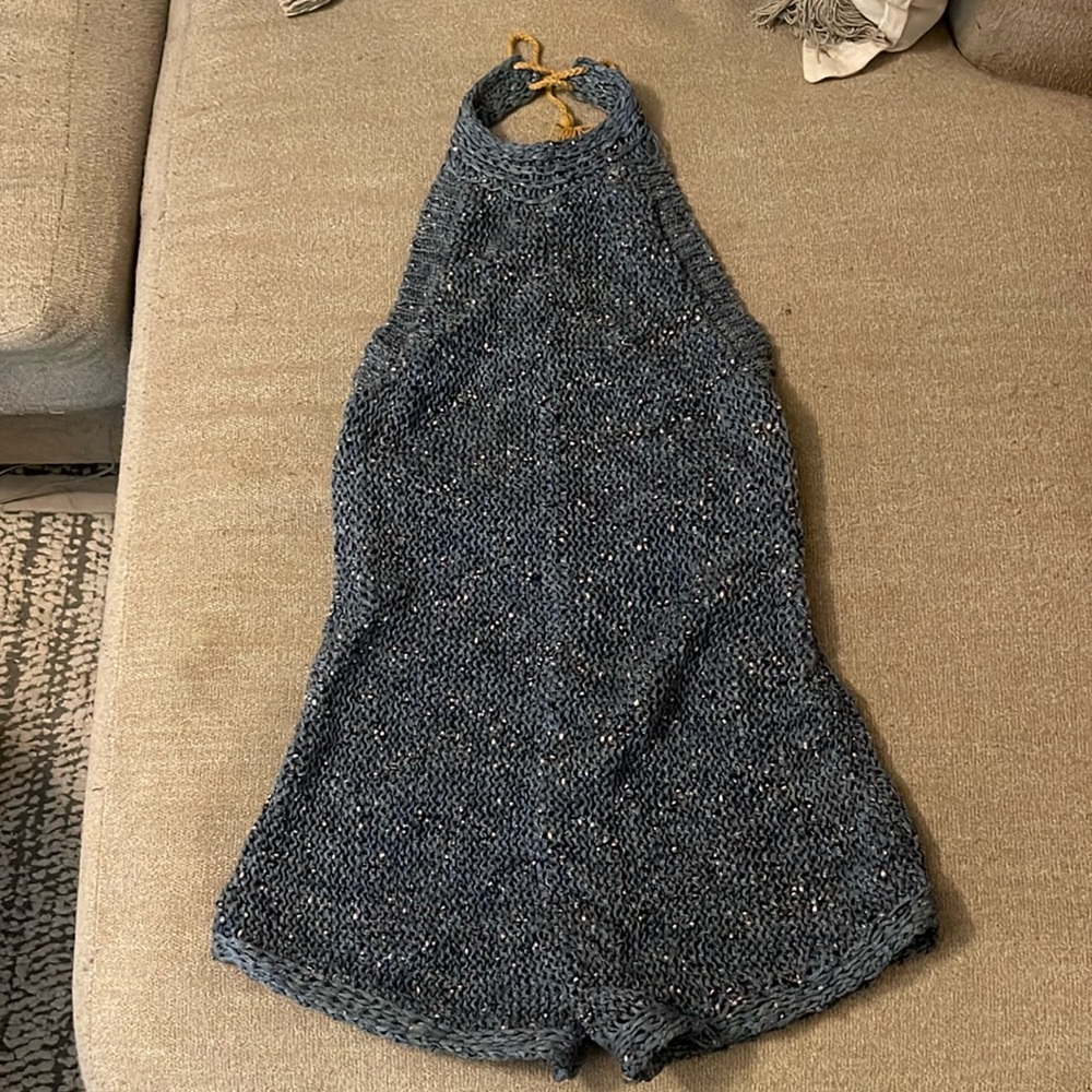 Knit Free People Open Back Romper